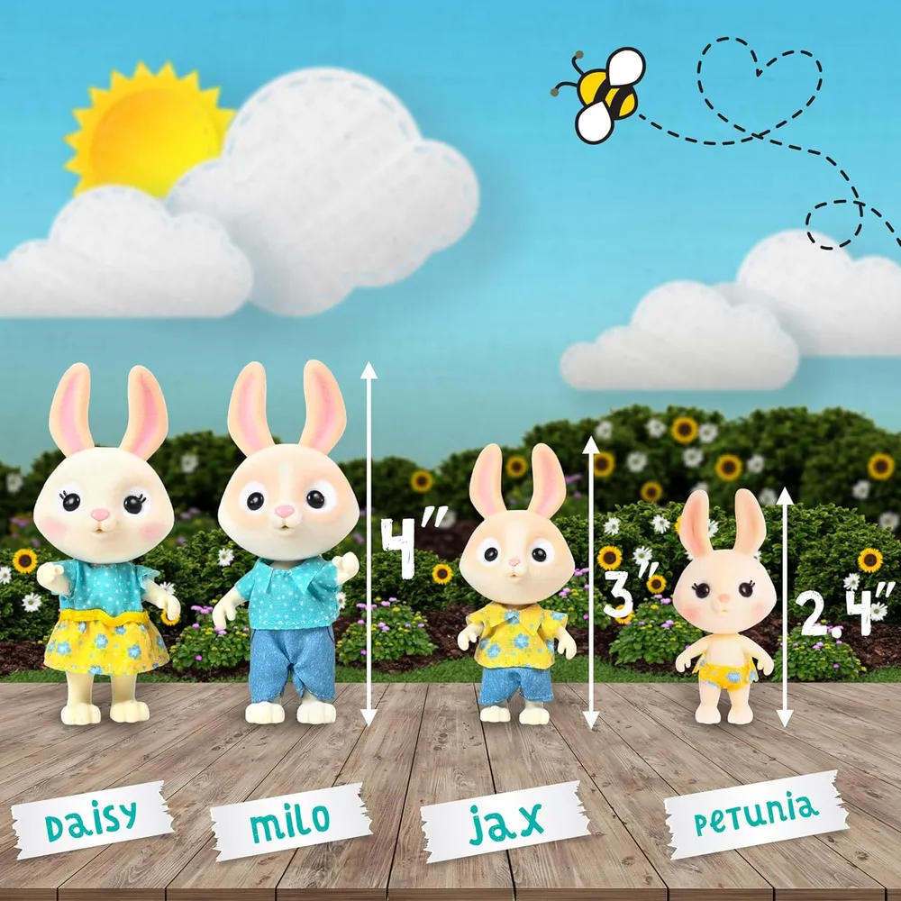 HONEY BEE ACRES pack de 4 conejos 6-7 cm