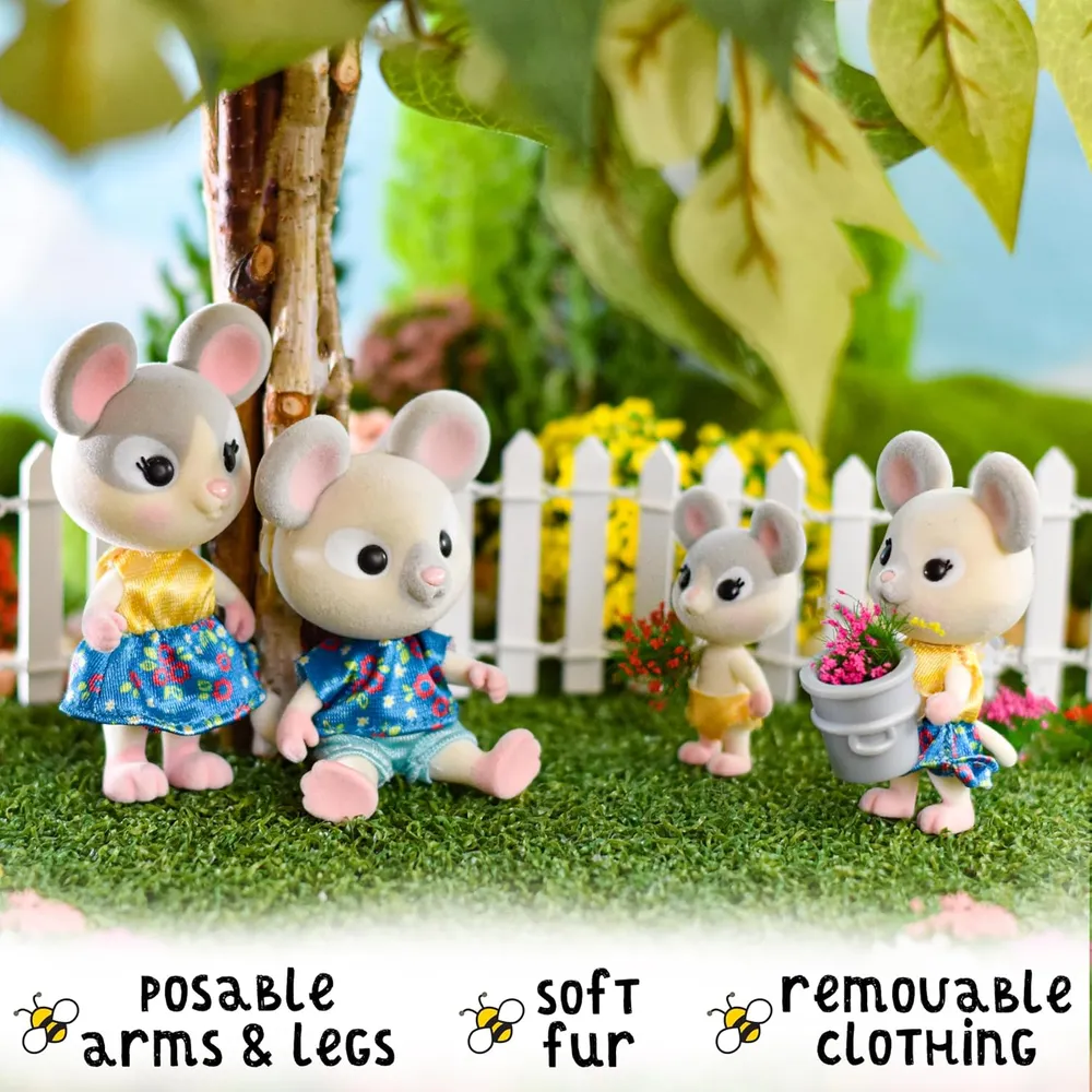 HONEY BEE ACRES pack de 4 ratones 6-7 cm