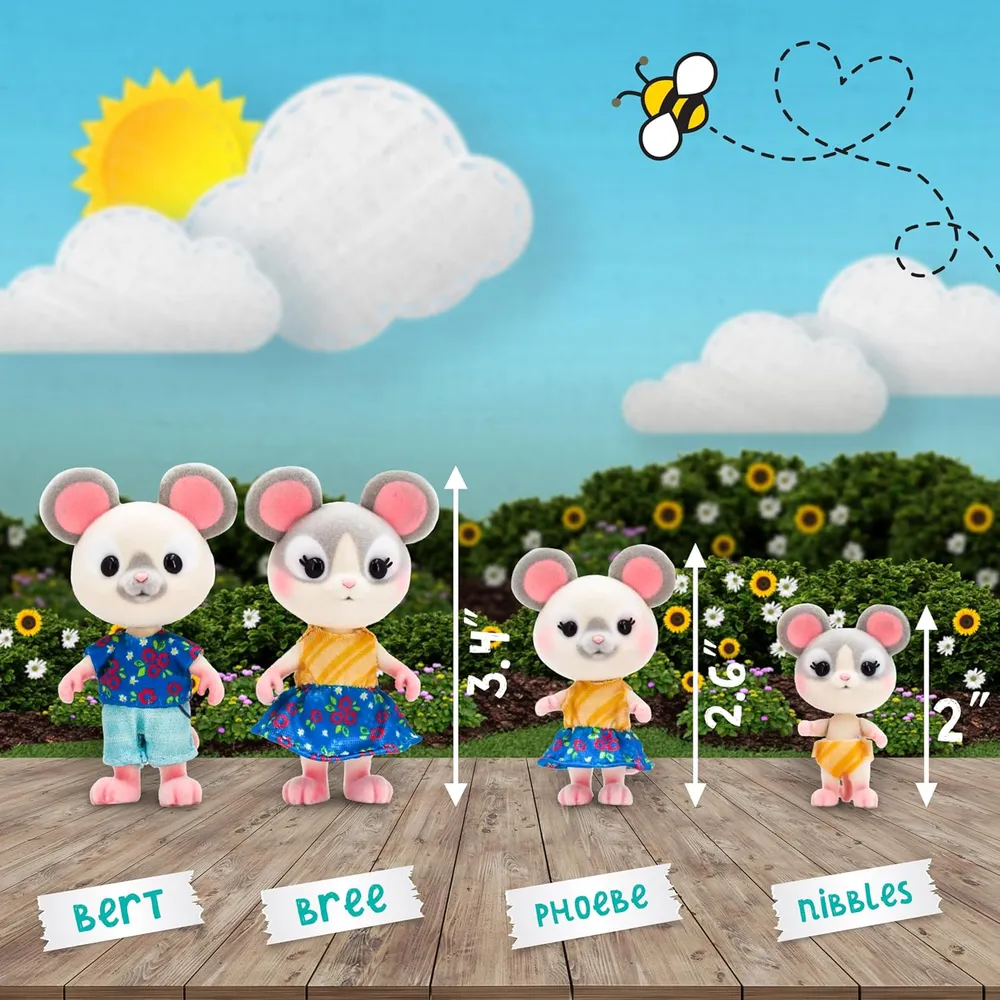 HONEY BEE ACRES pack de 4 ratones 6-7 cm