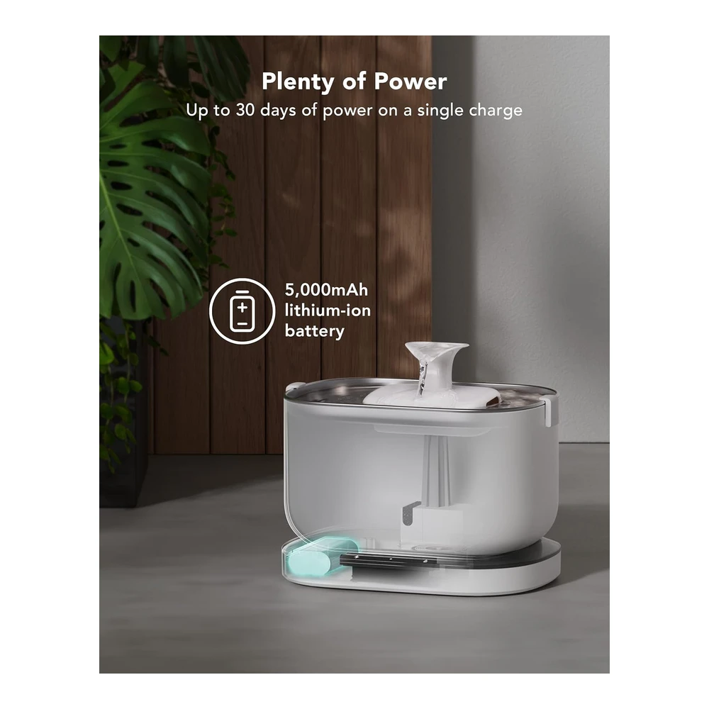 b0bqw3mp4n_3.webp Petlibro Fuente de Agua para Mascotas Funciona con Pilas 2 5 L para Interior con Bomba Inalámbrica Fácil Limpieza Sin Bpa | Blanco