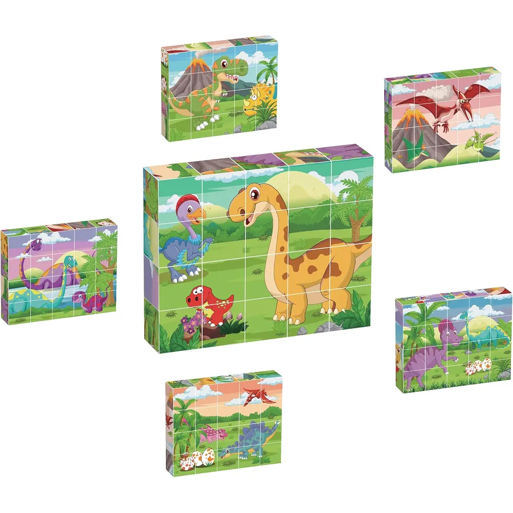 CUBO ROMPECABEZAS MAGNÉTICO DINOSAURIOS 6 EN 1 PMC23 PICASSOTILES