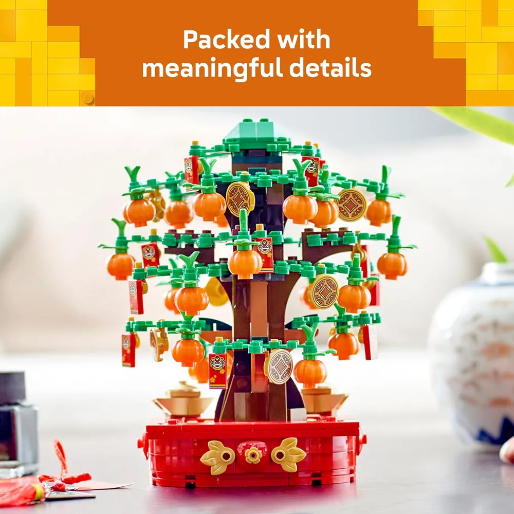 Lego árbol del dinero set decorativo de construcción cultural año nuevo lunar