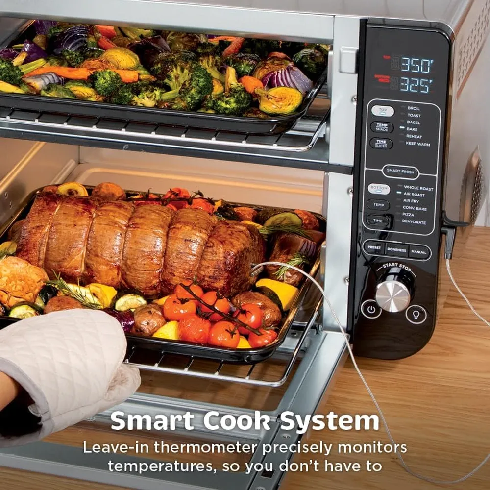 NINJA HORNO DOBLE INTELIGENTE DCT451 12 EN 1 60.7 OZ / 1.8 L | ACERO INOXIDABLE