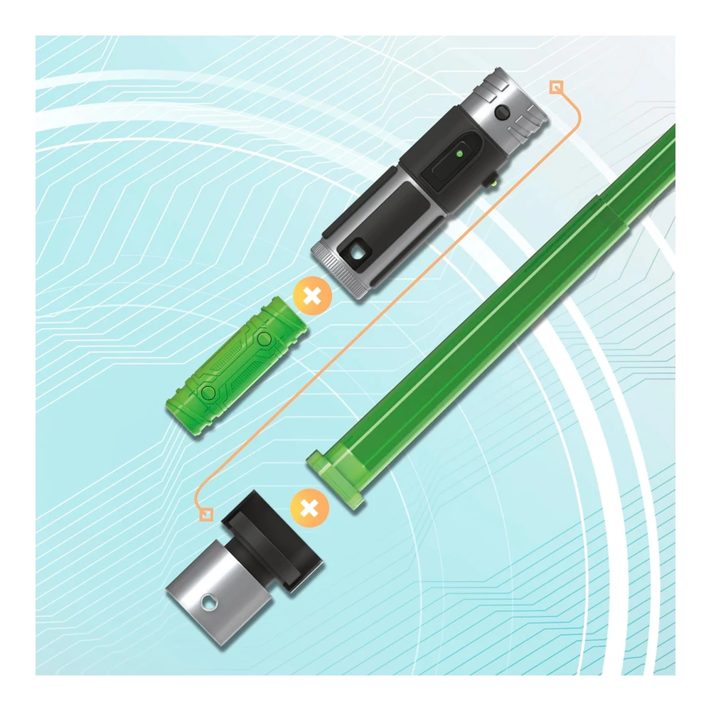 Star Wars Lightsaber Forge Yoda - Sable de Luz Electrónico Personalizable Verde - Juguetes para niños y Niñas de 4 Años