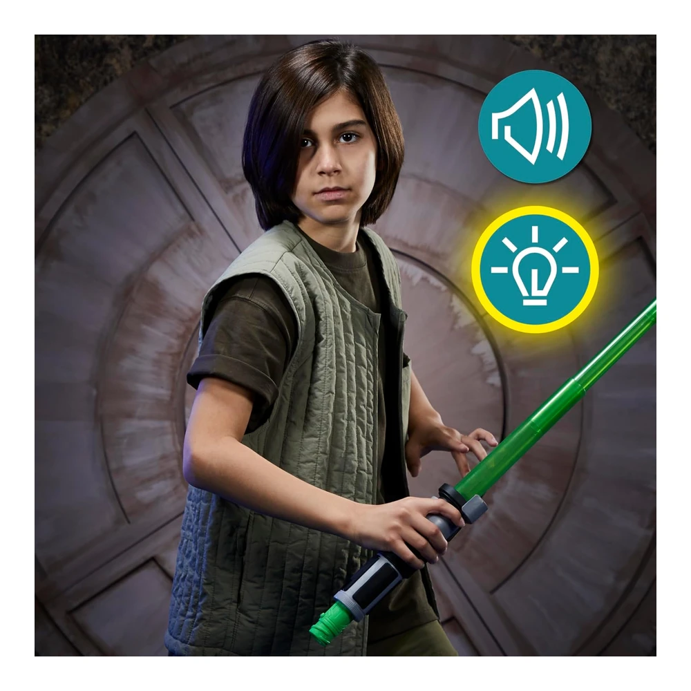 Star Wars Lightsaber Forge Yoda - Sable de Luz Electrónico Personalizable Verde - Juguetes para niños y Niñas de 4 Años