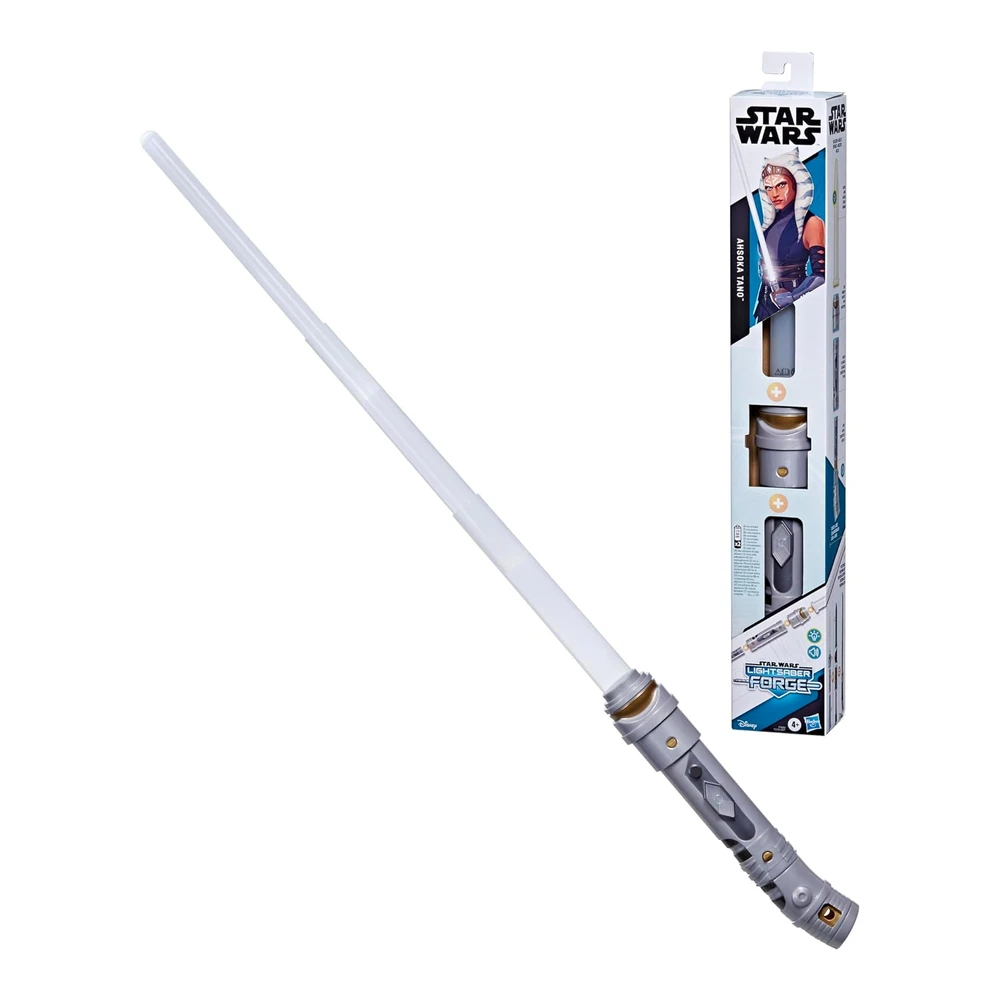 Star Wars Lightsaber Forge Ahsoka Tano - Sable Electrónico Personalizable Blanco - Juguetes para niños y Niñas de 4 Años