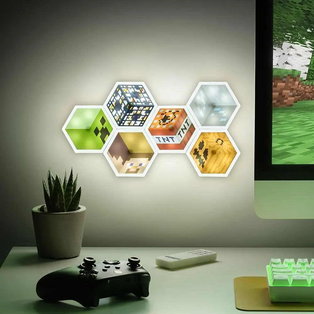 Paladone Minecraft, bloque LED hexagonal oficial