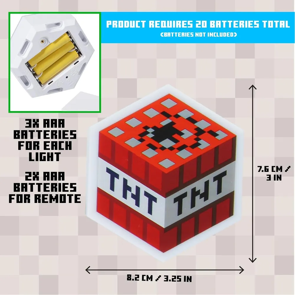Paladone Minecraft, bloque LED hexagonal oficial