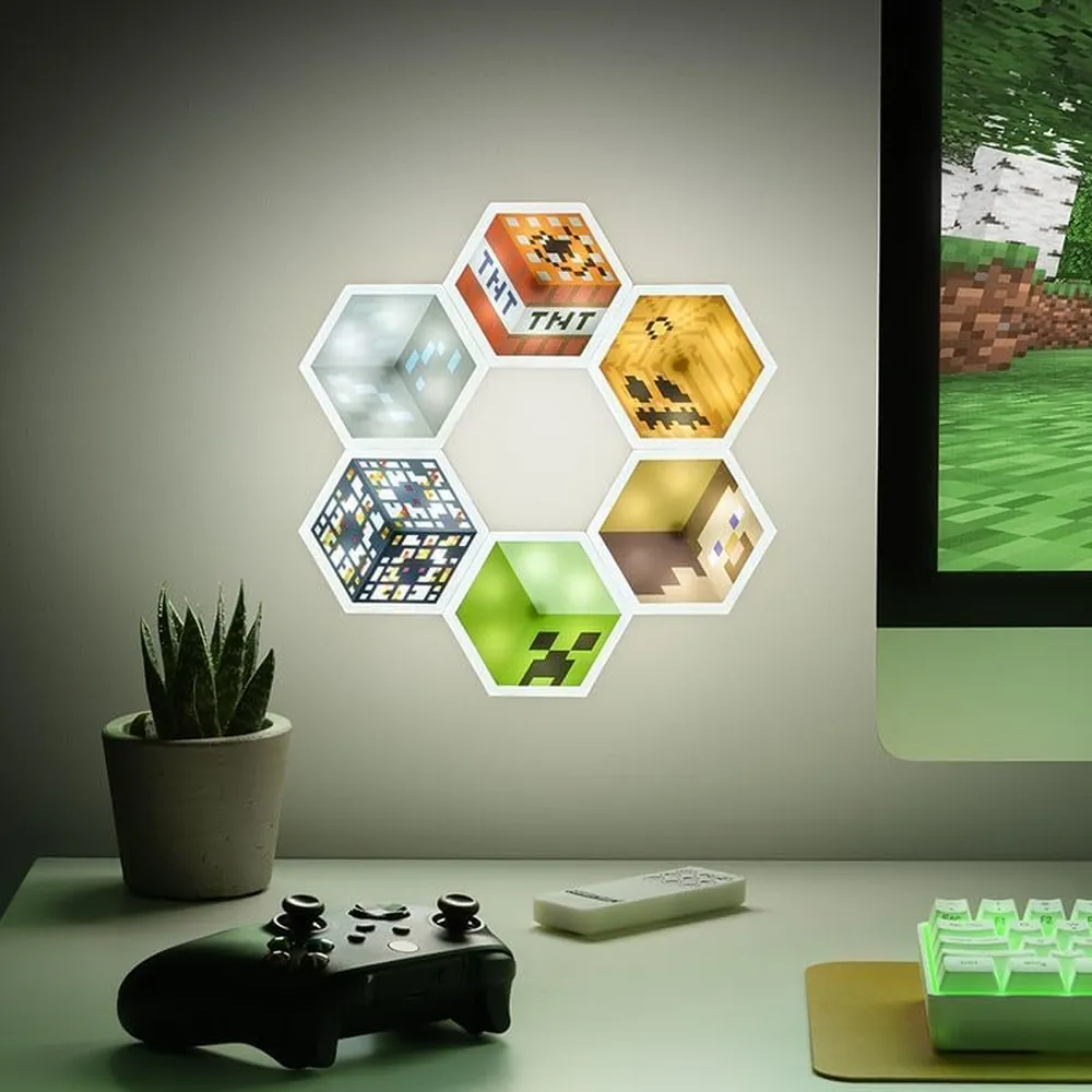 Paladone Minecraft, bloque LED hexagonal oficial