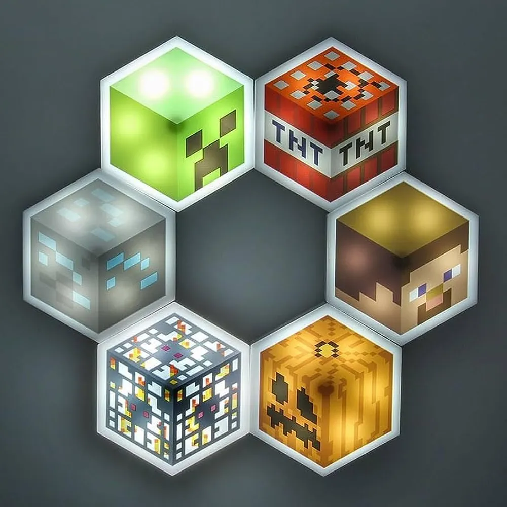 Paladone Minecraft, bloque LED hexagonal oficial