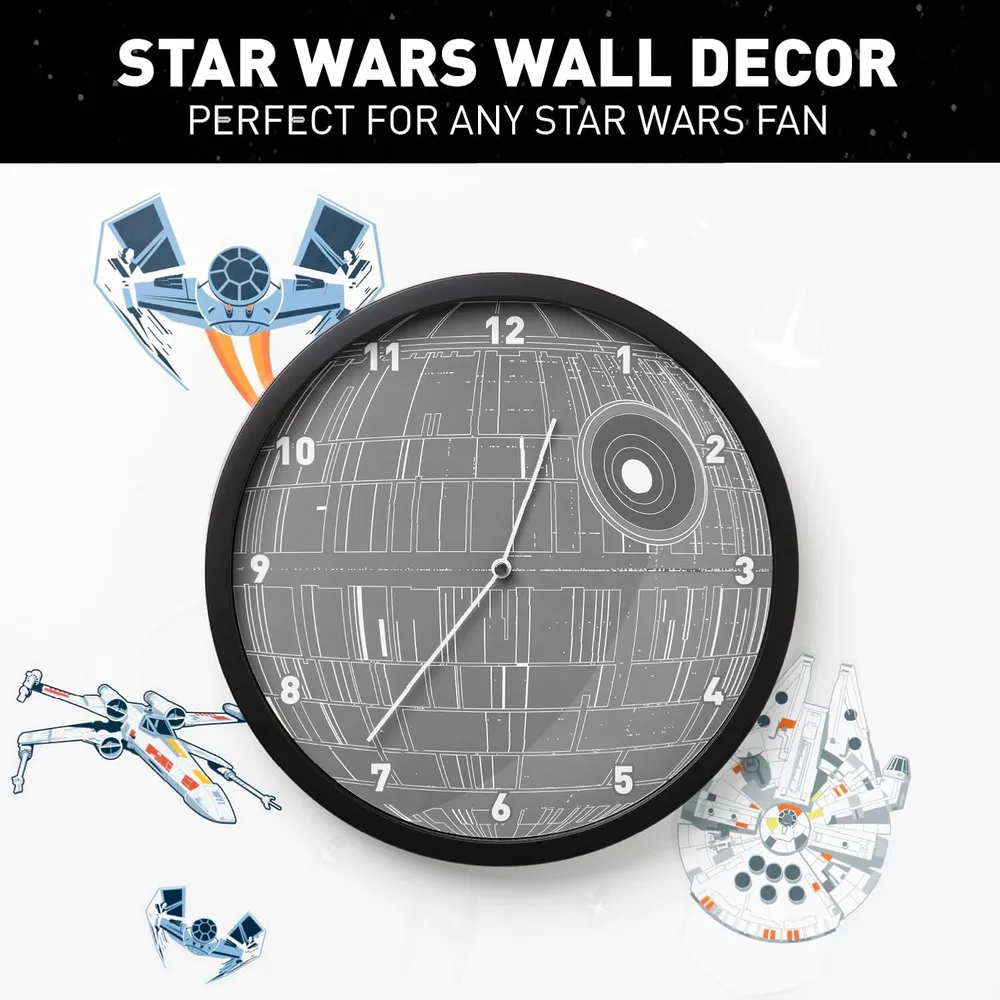 Paladone Star Wars, reloj pared Estrella de la Muerte luminoso oficial