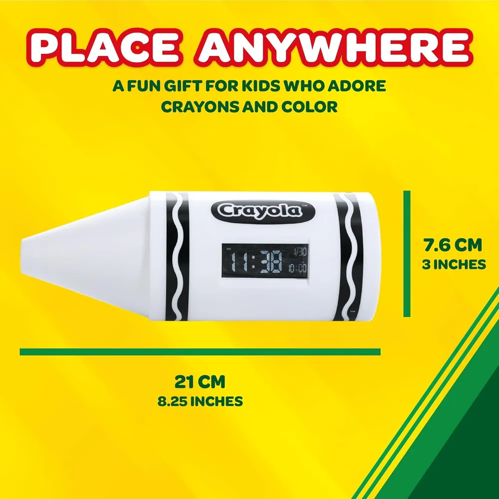Paladone Crayola, reloj despertador digital luz que cambia color oficial
