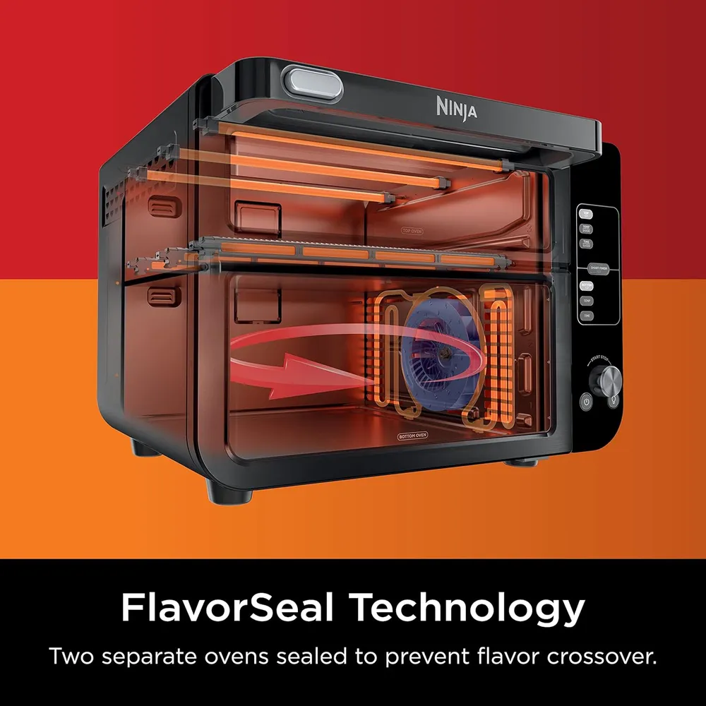 NINJA HORNO DOBLE DCT402BK 13 EN 1, 60.7 OZ / 1.8 L | NEGRO