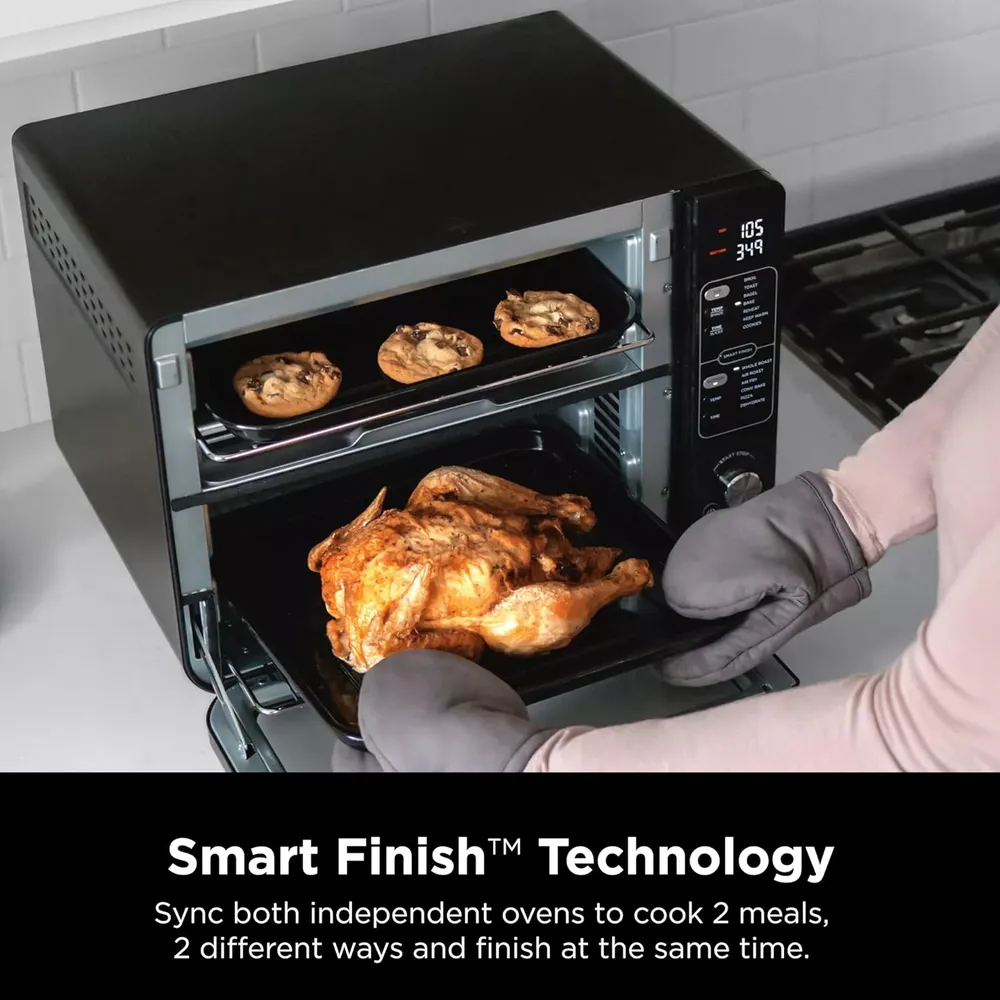 NINJA HORNO DOBLE DCT402BK 13 EN 1, 60.7 OZ / 1.8 L | NEGRO