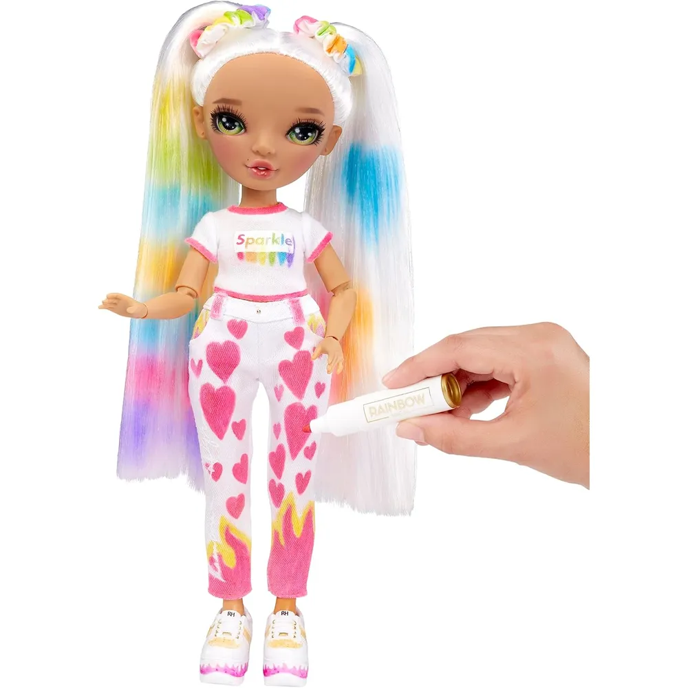 Rainbow High muñeca para colorear ojos verdes