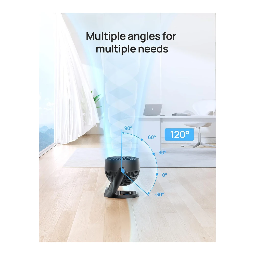 DREO VENTILADOR DE ESCRITORIO 9" – SILENCIOSO Y DE 3 VELOCIDADES – BLANCO