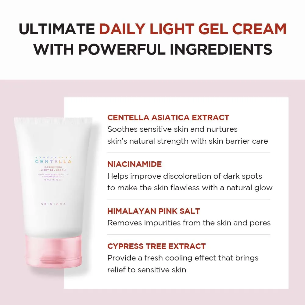 CREMA FACIAL CENTELLA MADAGASCAR POREMIZING POROS SKIN1004 | 2.53 OZ / 75 ML