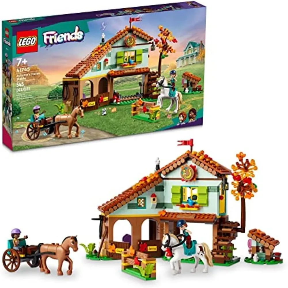 Lego Friends establo de caballos de otoño set con figuras y animales
