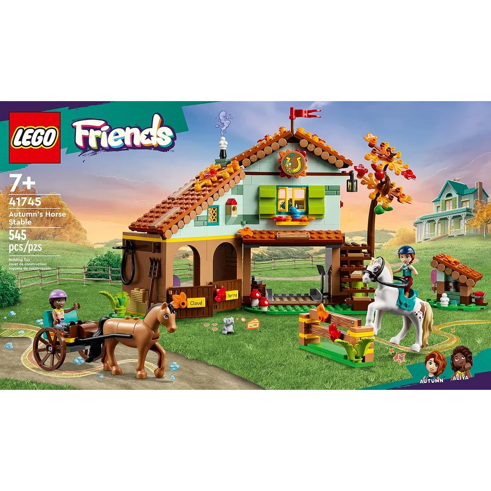 Lego Friends establo de caballos de otoño set con figuras y animales