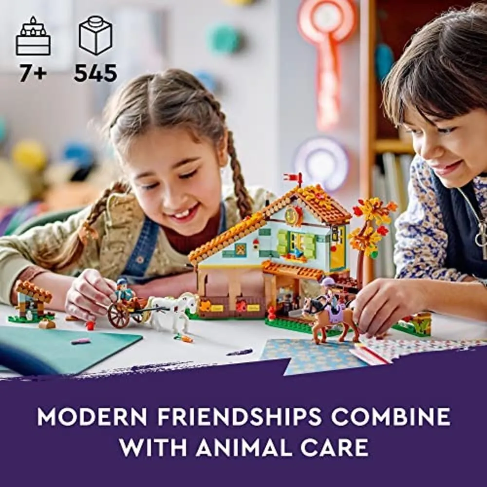 Lego Friends establo de caballos de otoño set con figuras y animales