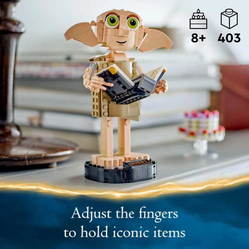 Lego Harry Potter Dobby el elfo doméstico set de exhibición coleccionable