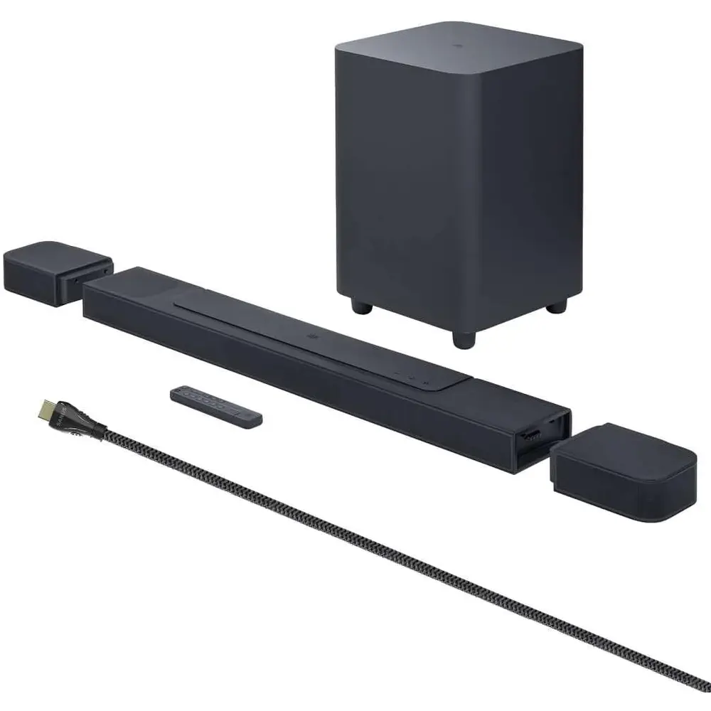 SOUNDBAR JBL BAR 1000 CON SUBWOOFER Y CABLE 8K HDMI