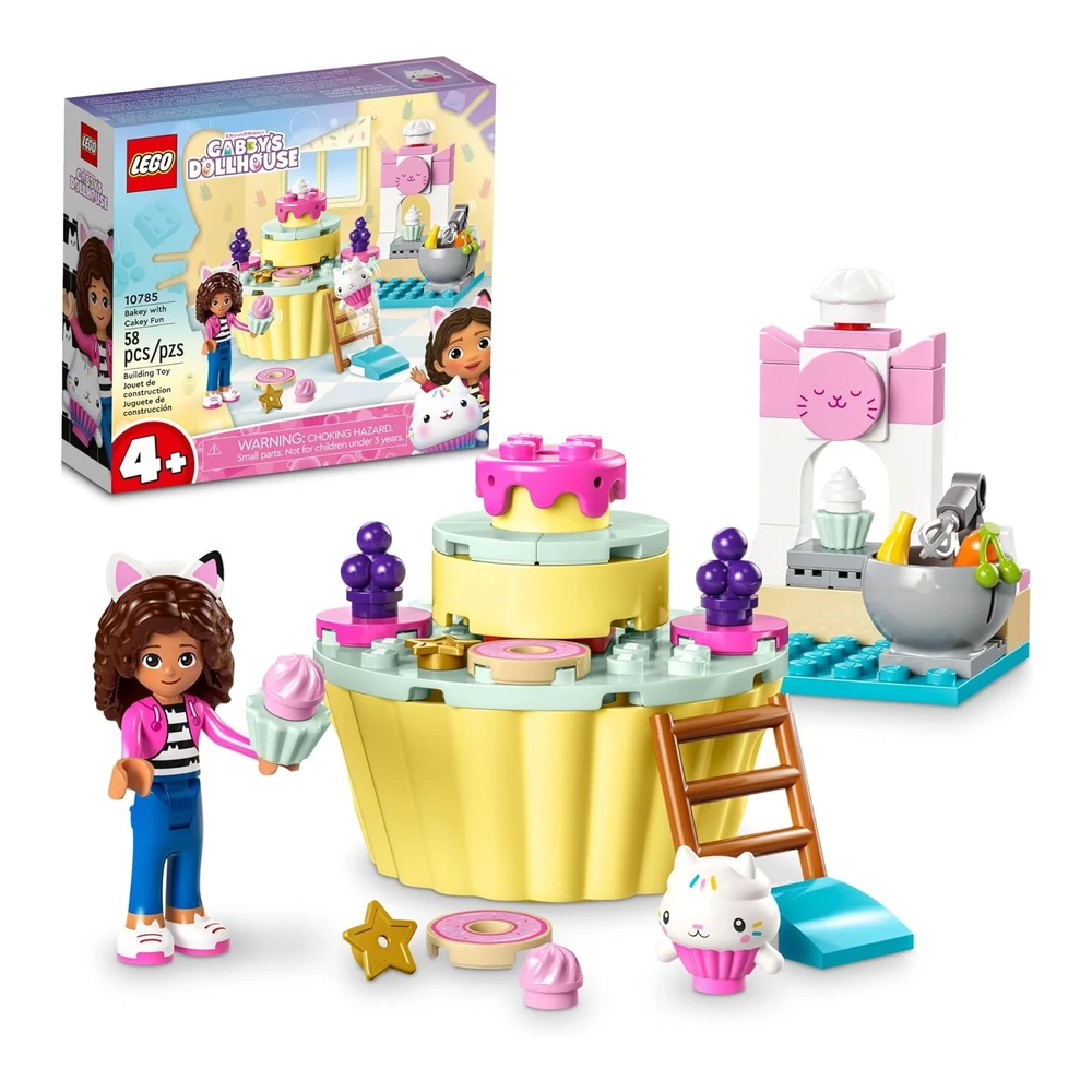 Lego Gabby's Dollhouse Bakey With Cakey Fun 10785 Juego de Juguetes de Construcción - Cocina de Simulación - Horno