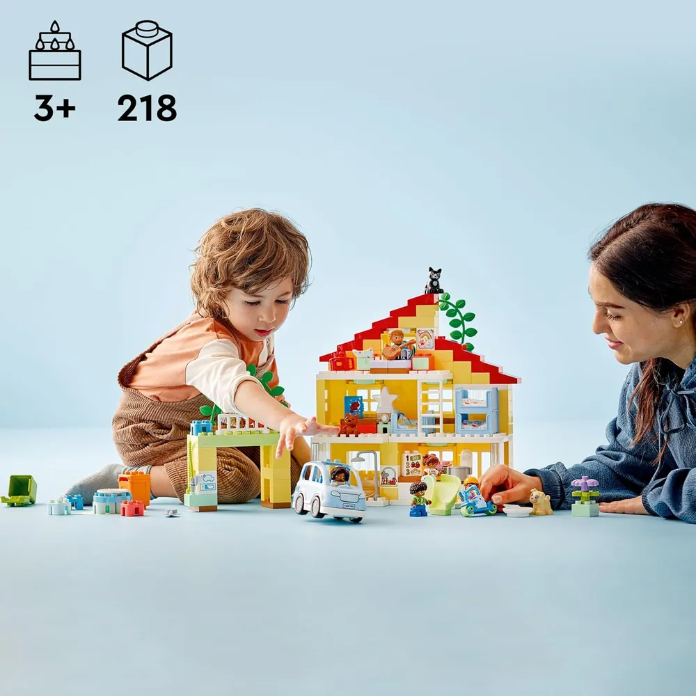 Lego Duplo Town 3 en 1 casa familiar set educativo STEM para niños pequeños