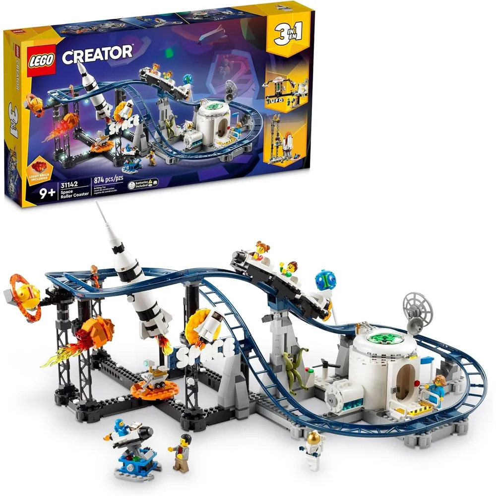 Lego Creator 3 en 1 parque de atracciones espacial con montaña rusa
