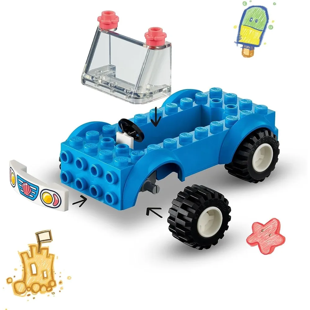 Lego Friends diversión en buggy de playa set de construcción con minimuñecas y animales