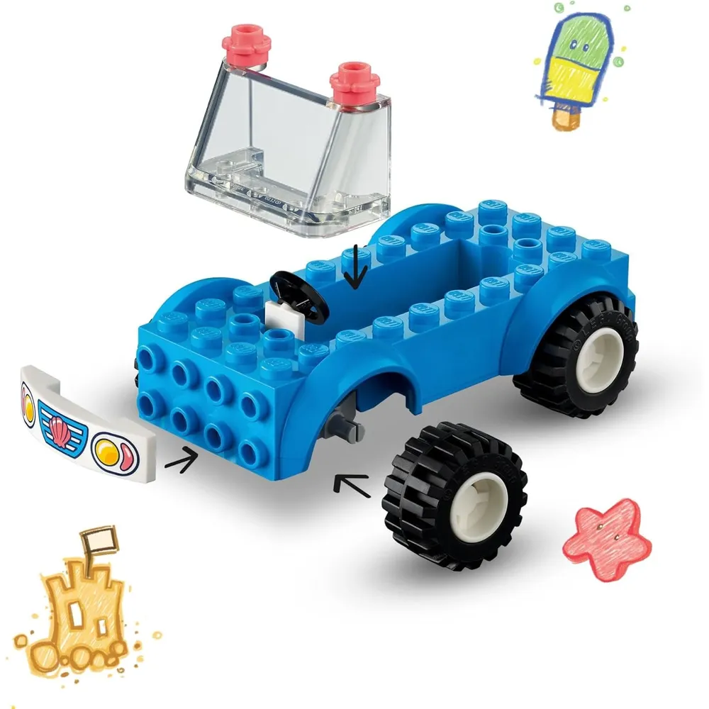 Lego Friends diversión en buggy de playa set de construcción con minimuñecas y animales