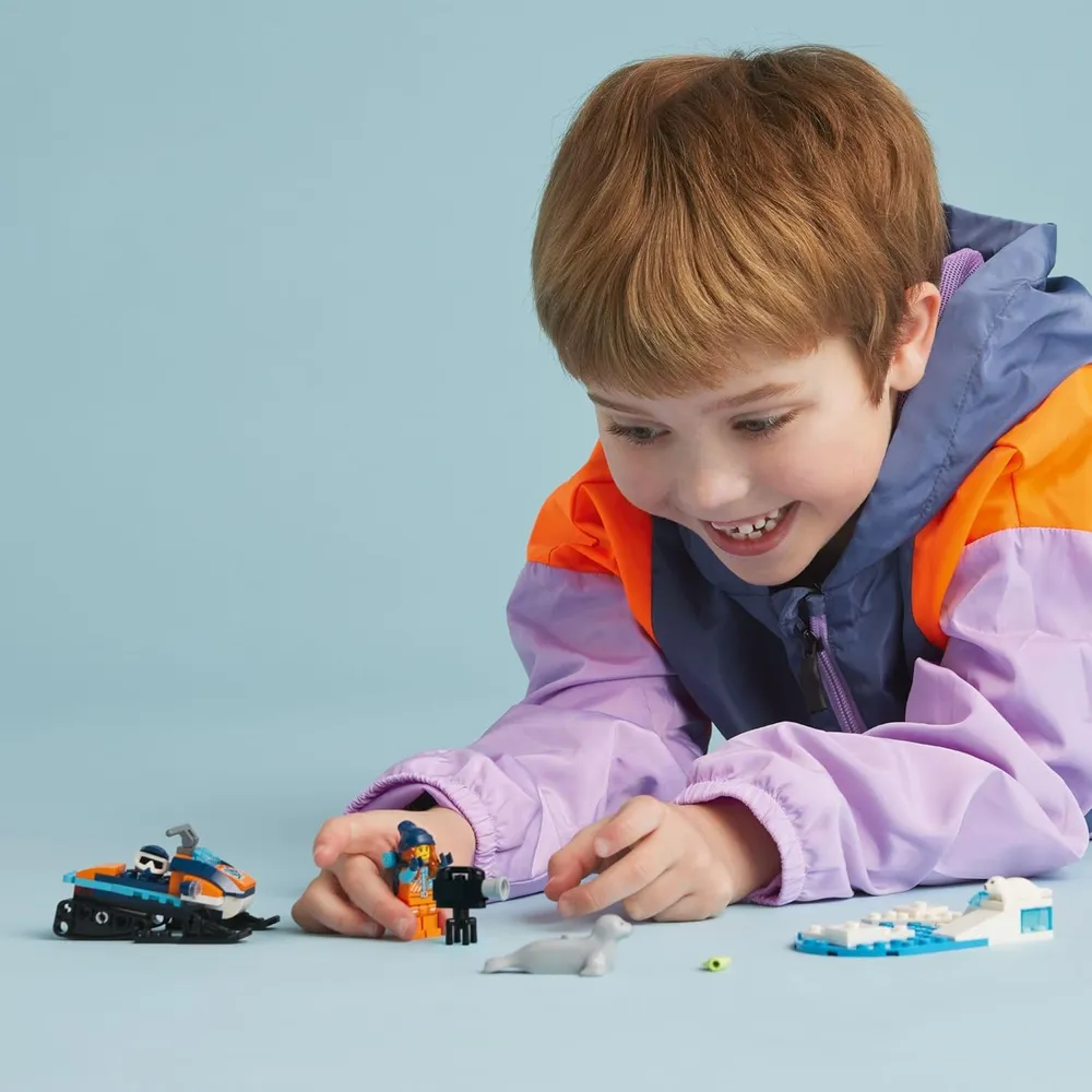 Lego City motonieve exploradora ártica set de construcción con minifiguras y focas