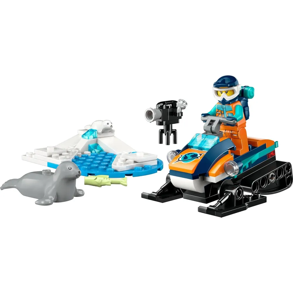 Lego City motonieve exploradora ártica set de construcción con minifiguras y focas
