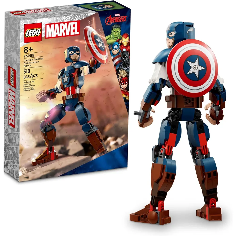 Lego Marvel Capitán América figura de acción articulada con escudo acoplable