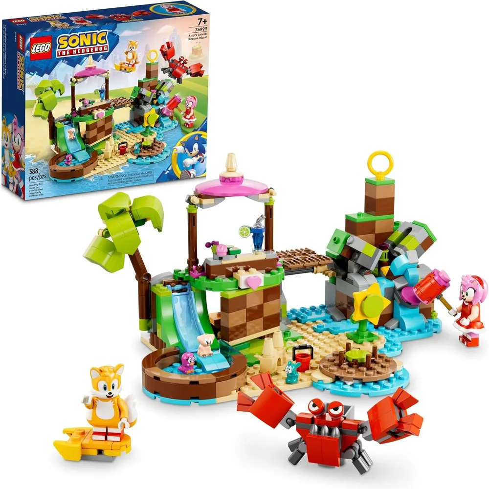 Lego Sonic Isla de Rescate Animal de Amy set de construcción con 6 personajes y accesorios