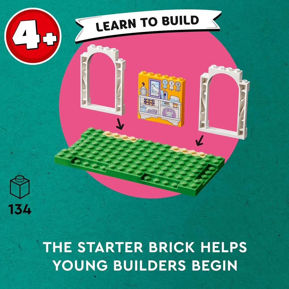 Lego Friends entrenamiento de caballos set de construcción con 2 minimuñecas, caballos y accesorios
