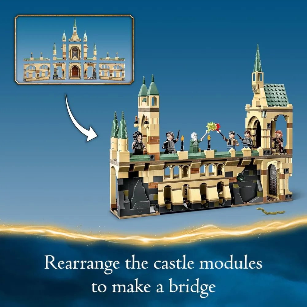 Lego Harry Potter Batalla de Hogwarts set de construcción con castillo y 6 minifiguras