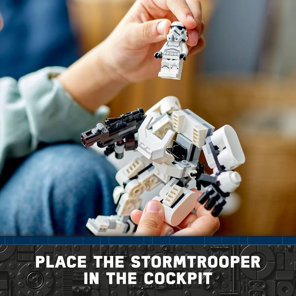 Lego Star Wars Stormtrooper Mech figura coleccionable construible con bláster y minifigura