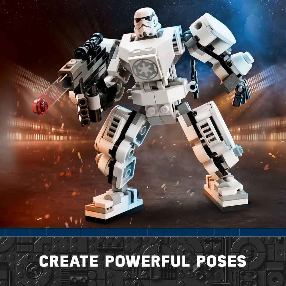 Lego Star Wars Stormtrooper Mech figura coleccionable construible con bláster y minifigura