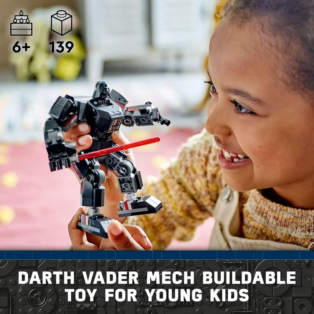 Lego Star Wars Darth Vader Mech figura coleccionable construible con sable de luz y cabina