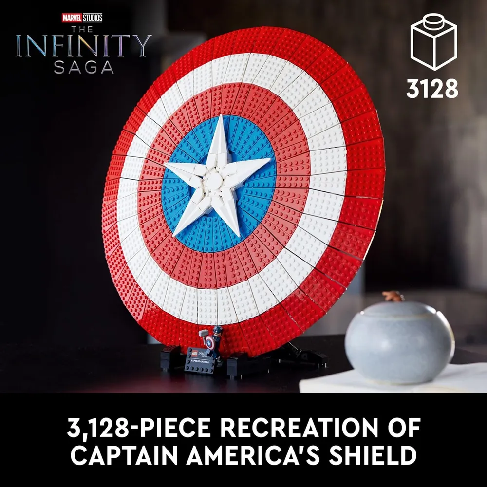 LEGO MARVEL ESCUDO DEL CAPITÁN AMÉRICA RÉPLICA COLECCIONABLE