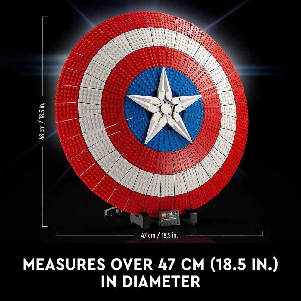 LEGO MARVEL ESCUDO DEL CAPITÁN AMÉRICA RÉPLICA COLECCIONABLE