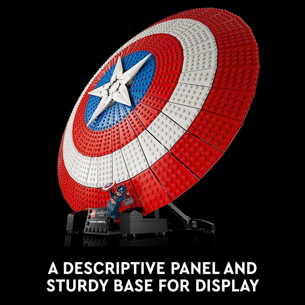 LEGO MARVEL ESCUDO DEL CAPITÁN AMÉRICA RÉPLICA COLECCIONABLE