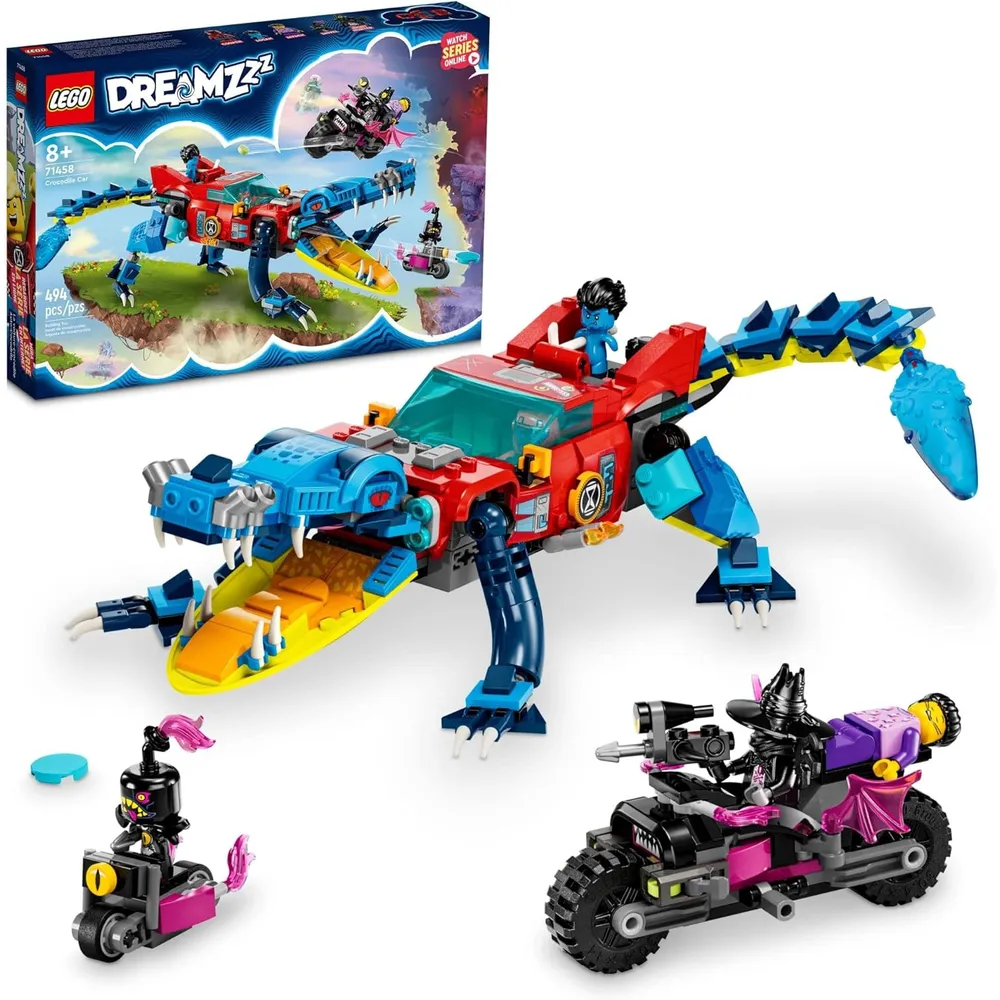 Lego Dreamzzz Coche Cocodrilo set de construcción 2 en 1 de coche a camión y minibarco con minifiguras