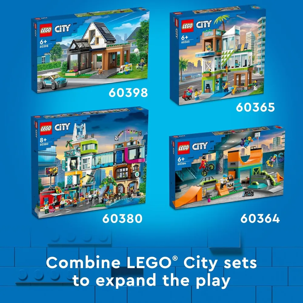 Lego City Lavado de coches set de construcción con cepillos giratorios, vehículo y 2 minifiguras