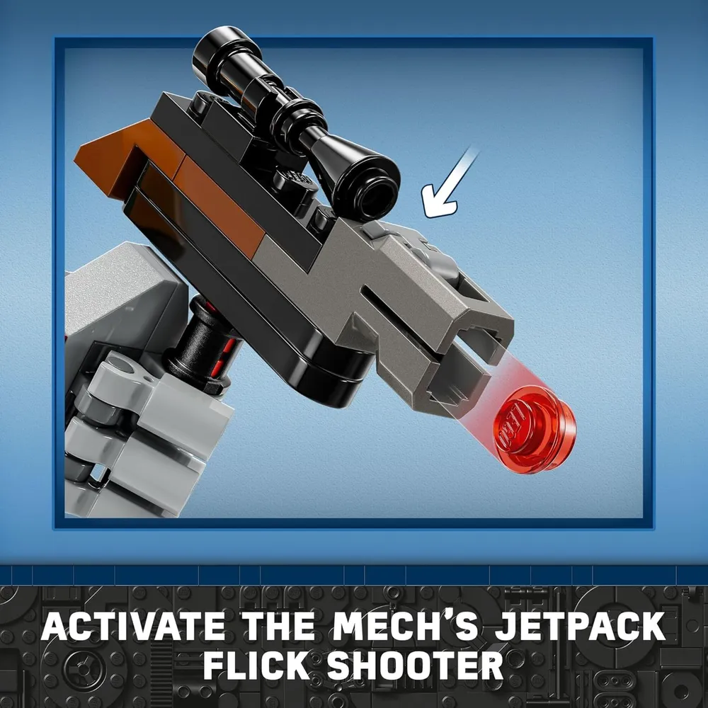 LEGO STAR WARS BOBA FETT MECH CON BLÁSTER Y MOCHILA PROPULSORA