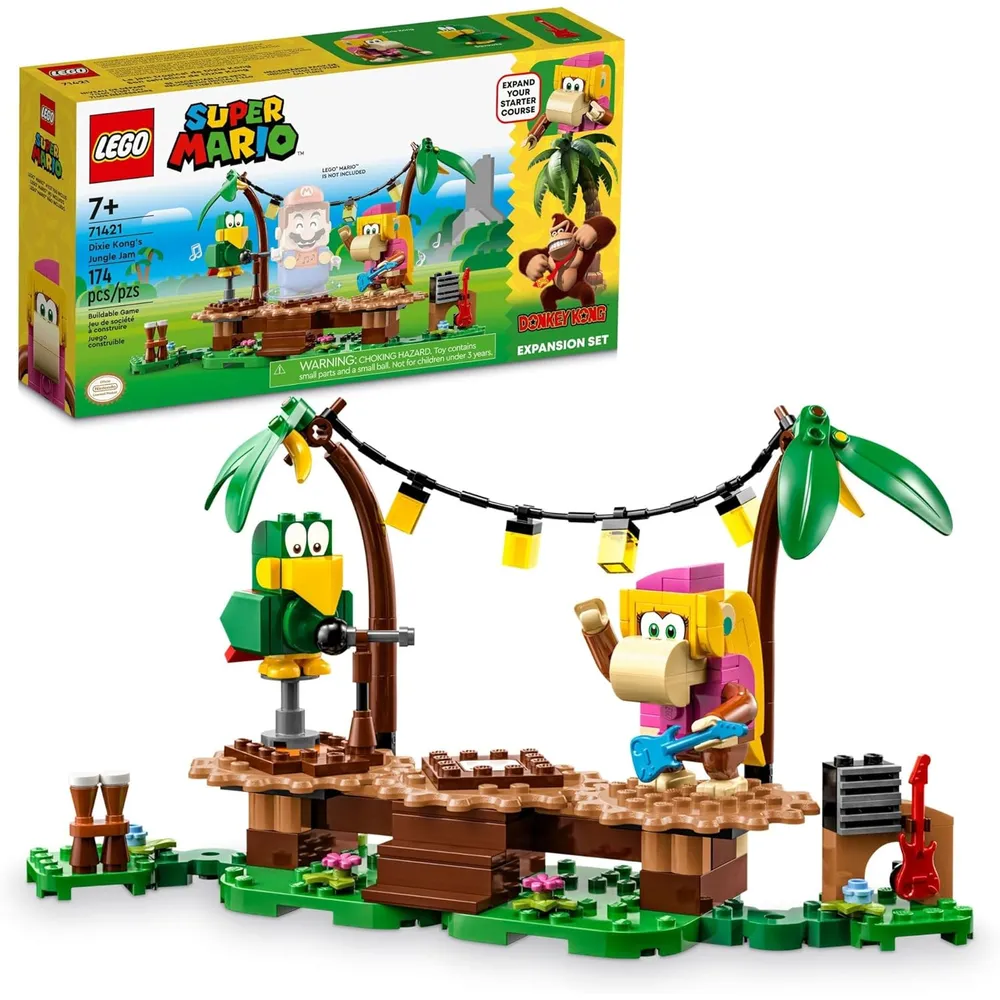 Lego Super Mario Dixie Kong's Jungle Jam set con figuras y accesorios musicales