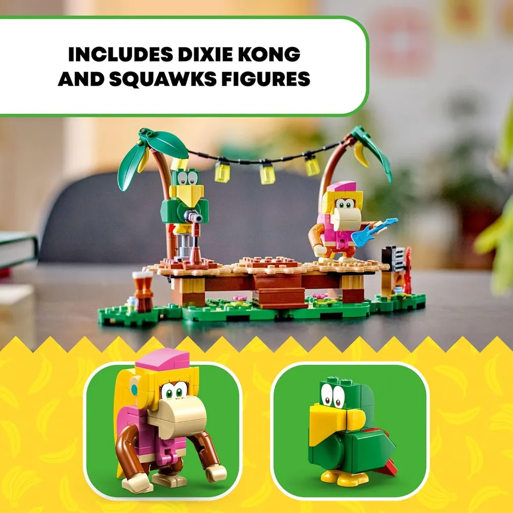 Lego Super Mario Dixie Kong's Jungle Jam set con figuras y accesorios musicales