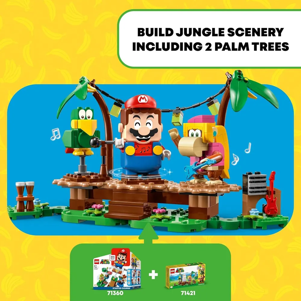 Lego Super Mario Dixie Kong's Jungle Jam set con figuras y accesorios musicales