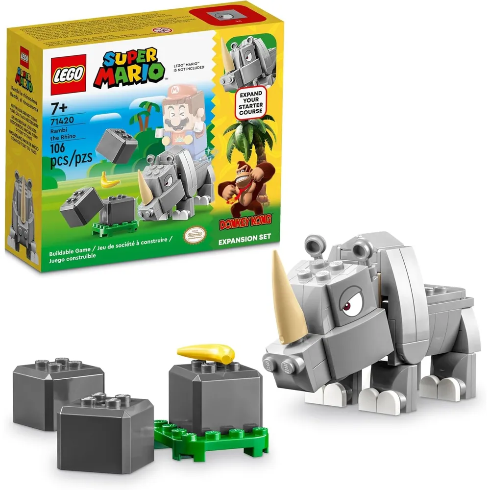 Lego Super Mario Rambi el Rinoceronte set de expansión coleccionable para niños